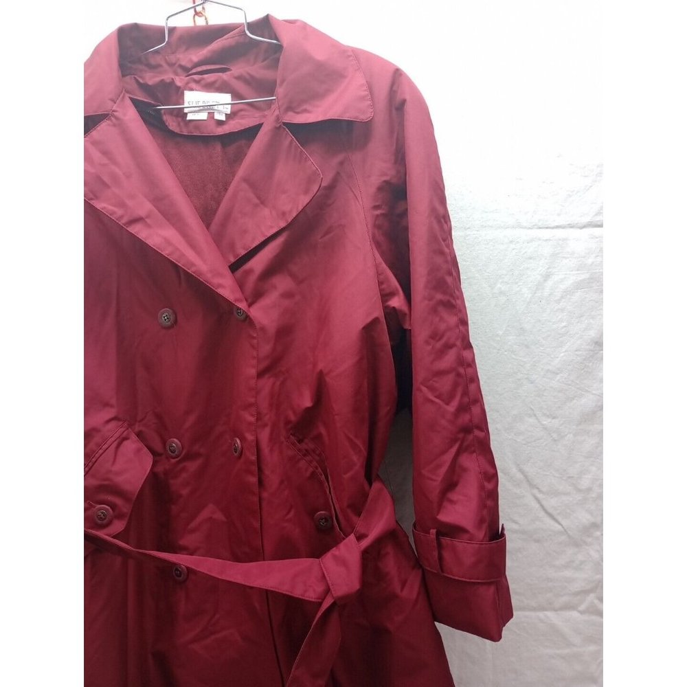 Sue Brett Women's Red Trench Coat Zip Out Liner S… - image 5